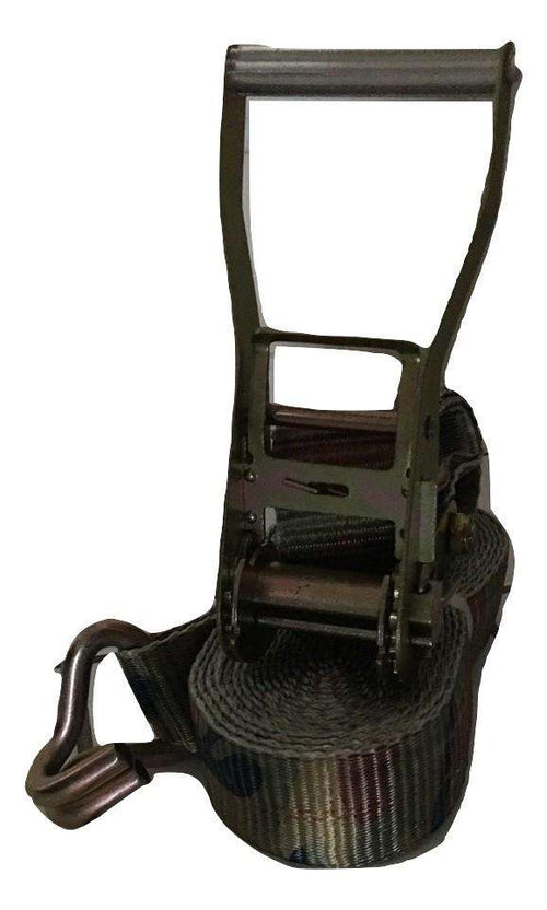 Camo 2 x 27 Ft. Heavy Duty Flatbed Ratchet Strap w/ Wire Hooks | R27WCAMO RatchetStrap.Com