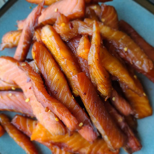 Spicy Salmon Premium Fish Jerky Cedar Valley Cuts