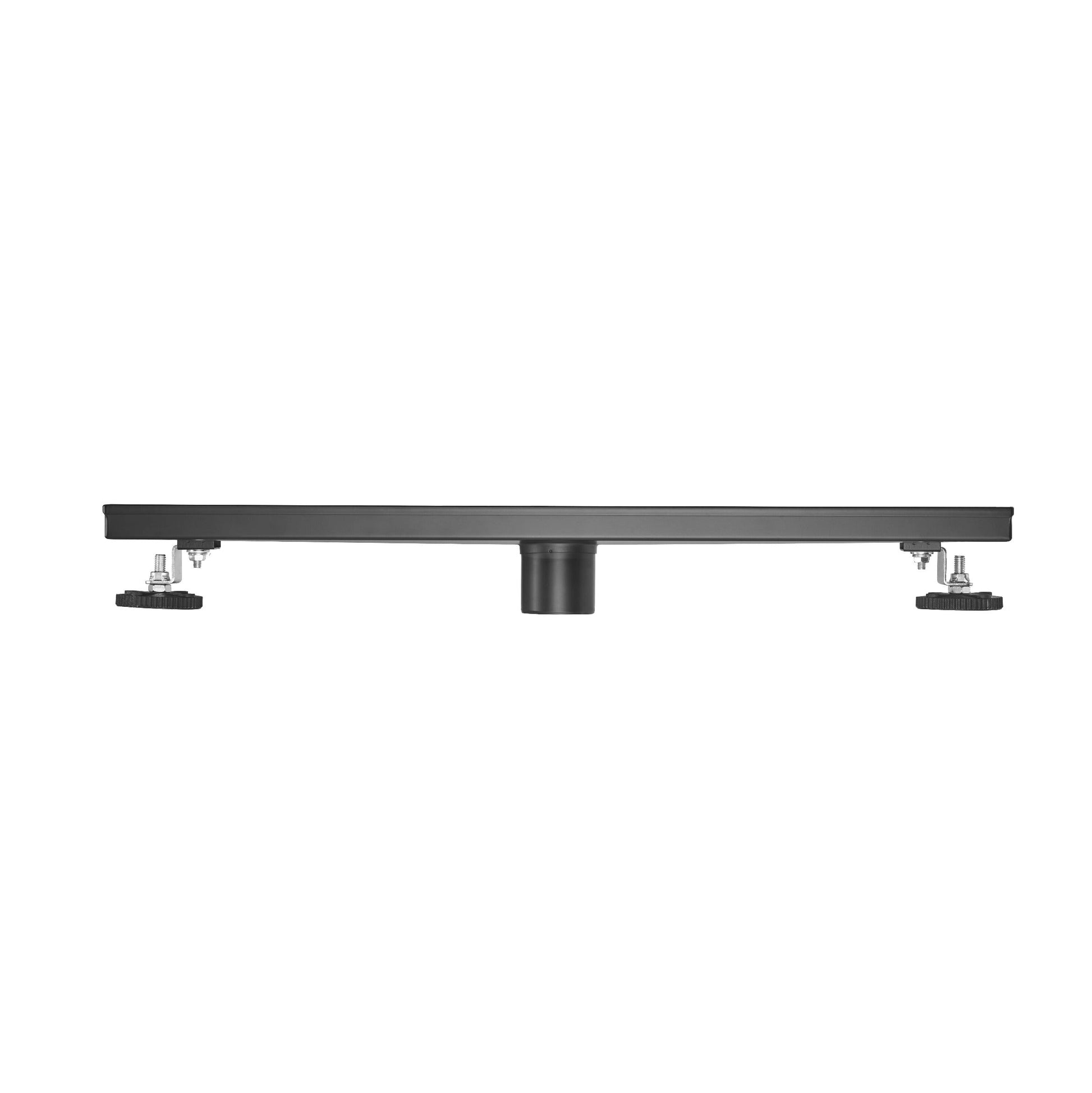 Linear Shower Drain 24" with Removable Grate, Matte Black Polished 304 Stainless Steel Shower Drain, Shower Drain, Floor Shower Drain with Hair Strainer, Adjustable Levelingft Plumbingsell