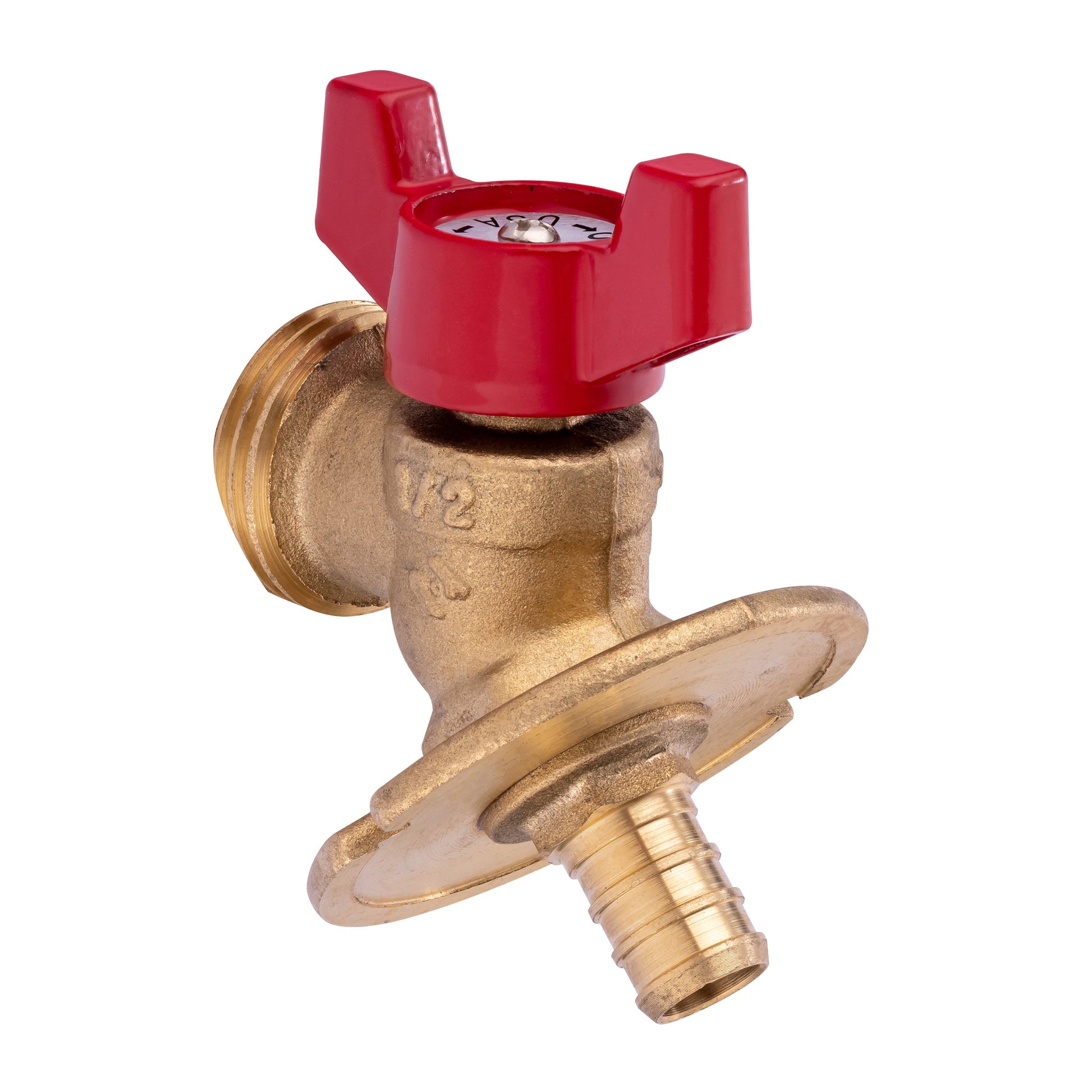 10 Pcs 1/2" PEX Crimp x 3/4" NH, PEX Sillcock, Red Plumbingsell