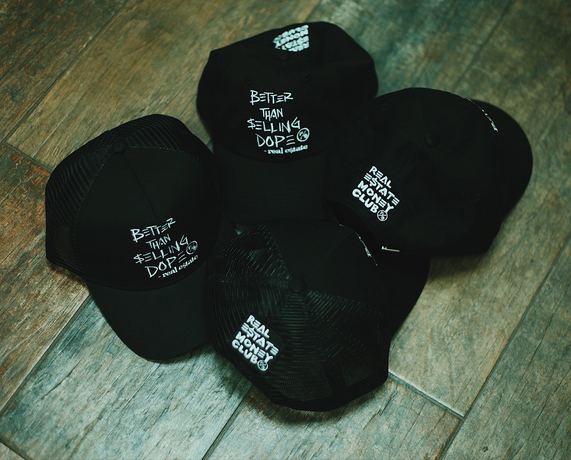 Fly Supply Co Better Than Selling Dope - Real Estate (Trucker Hat - BLACK)