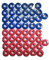 Polyurethane Gladhand Seals 25 Red & 25 Blue 50 Pack | UGS25RB RatchetStrap.Com