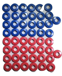 Polyurethane Gladhand Seals 25 Red & 25 Blue 50 Pack | UGS25RB RatchetStrap.Com