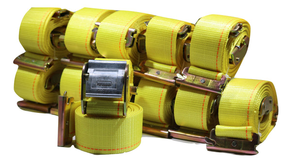 2" x 12 Ft Interior Van Cam Buckle E-Track Strap w/ Spring E Fittings | 12 PACK RatchetStrap.Com