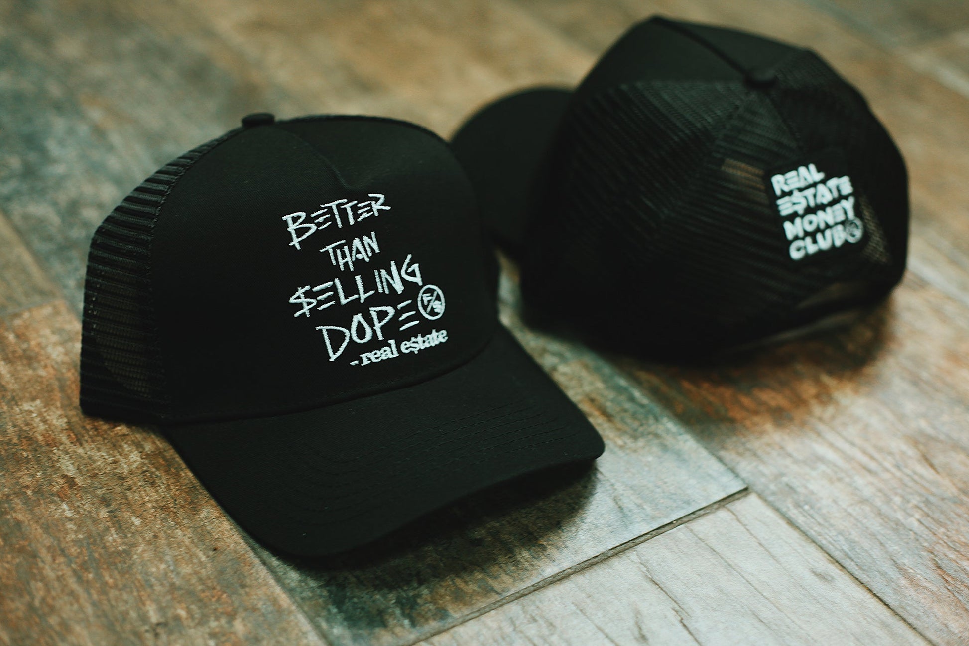 Fly Supply Co Better Than Selling Dope - Real Estate (Trucker Hat - BLACK)