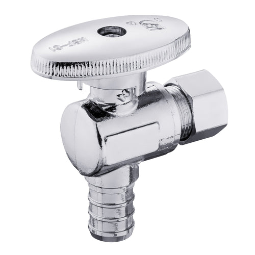 1/2" PEX Crimp x 1/2" PEX Crimp Angle Stop Valve, 1/4 Turn (Lead Free) Plumbingsell
