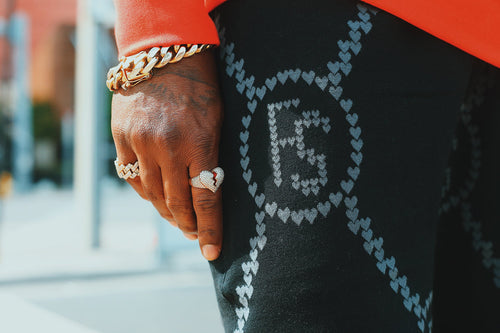 Fly Supply Co Fly Supply Co FS Intarsia Hearts Shorts (Black)