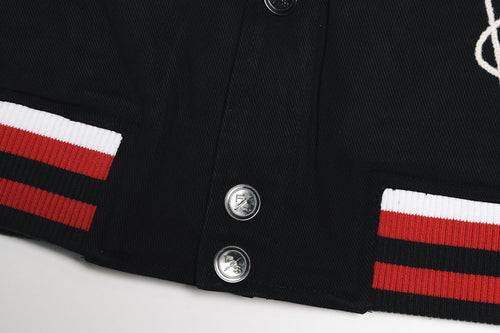 Manifest Varsity Jacket (Black) Fly Supply Co