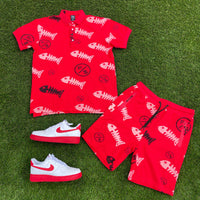 Fly Supply Co Fly Supply Co Fishscale Polo (Red)