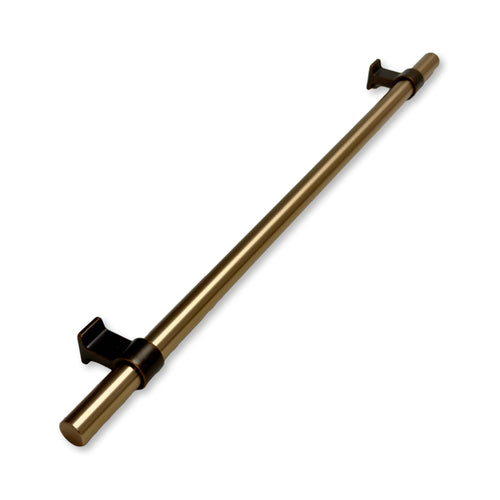 Brushed Bronze "Bond" T-Bar Dual Finish Knob and Pulls Euro • Knobs