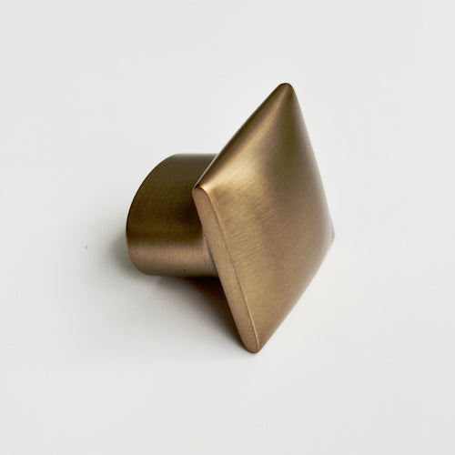 Brushed Bronze "Flow" T-Bar Cabinet Knob and Drawer Pull Euro • Knobs