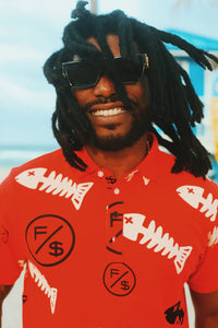 Fly Supply Co Fly Supply Co Fishscale Polo (Red)