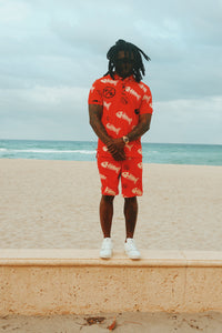 Fly Supply Co Fly Supply Co Fishscale Polo (Red)