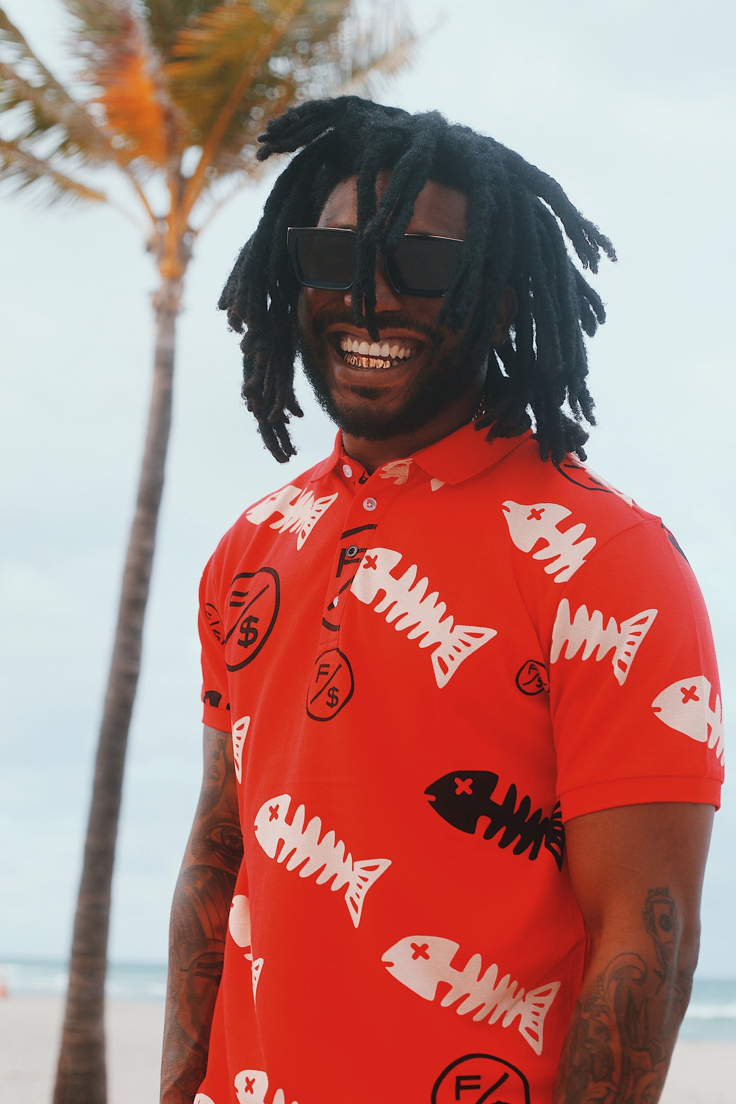 Fly Supply Co Fly Supply Co Fishscale Polo (Red)