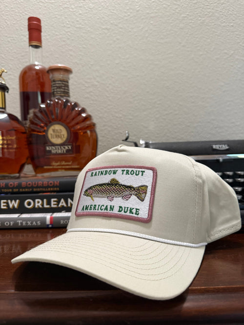 American Duke Apparel Company Rainbow Trout Patch Cap - Tan Rope Hat