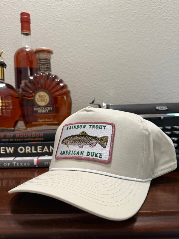 American Duke Apparel Company Rainbow Trout Patch Cap - Tan Rope Hat