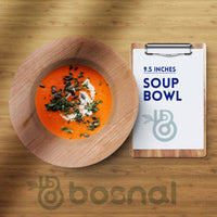 Bosnal - Palm Leaf Biodegradable Bowls, 9.5 inch Round Soup Bowl Bosnal