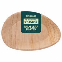 Bosnal - Palm Leaf Biodegradable Plates, 10 inch, Oval Bosnal