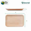 Bosnal - Palm Leaf Biodegradable Plates, 9 x 6 inch Rectangle Bosnal