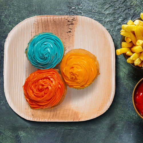 Bosnal - Palm Leaf Biodegradable Plates, 4 inch, Square Bosnal