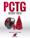 Transparent Ruby Red AF 1.75mm PCTG Filament Made in the USA!
