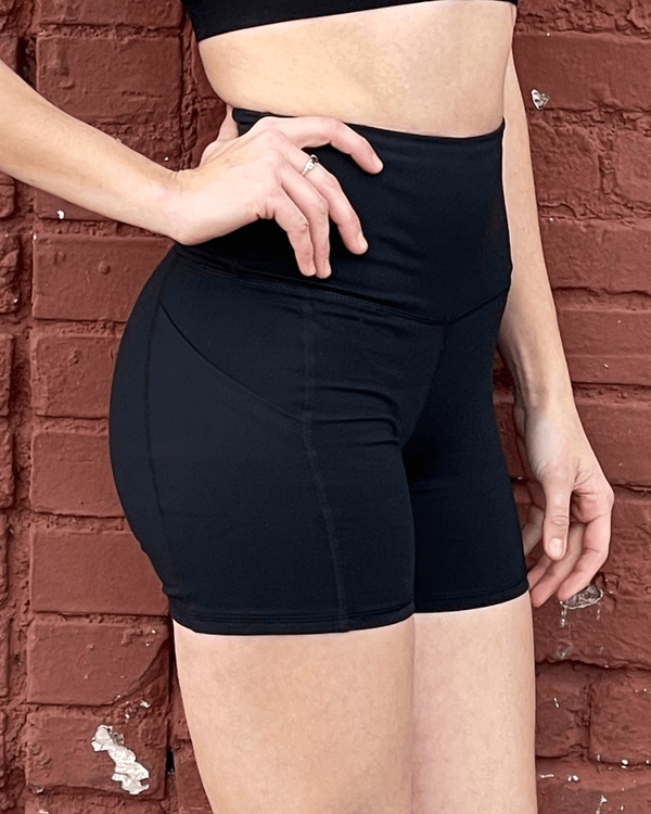 Jolie High-Waisted Athletic Shorts with Hip Pockets Jupiter Gear