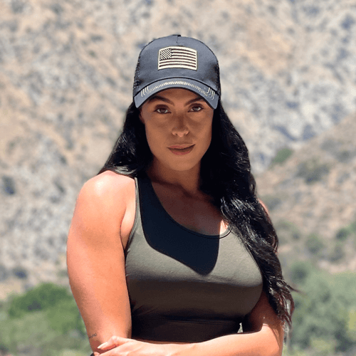 American Flag Trucker Hat with Adjustable Strap Jupiter Gear