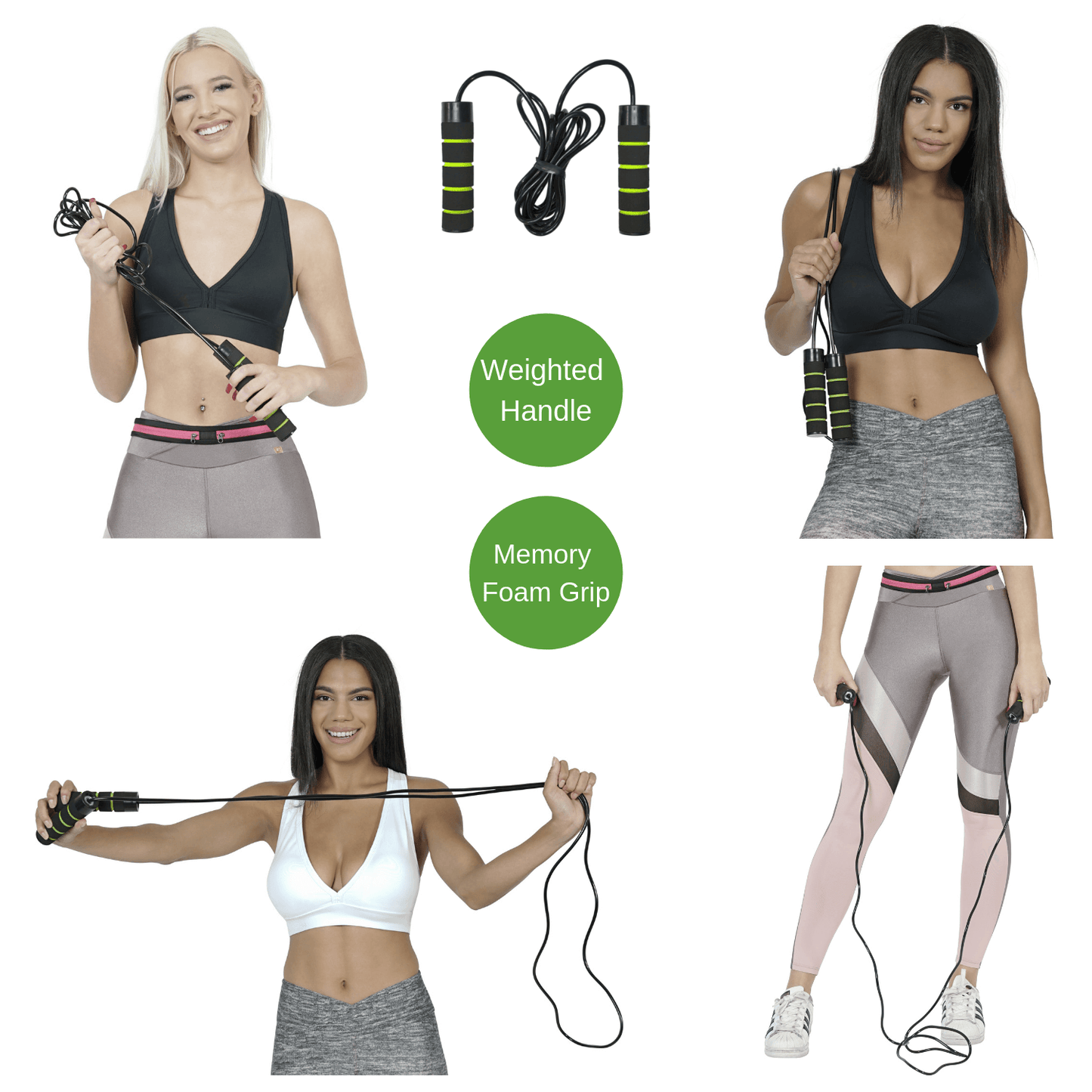 Weighted Jump Rope with Memory Foam Handles
