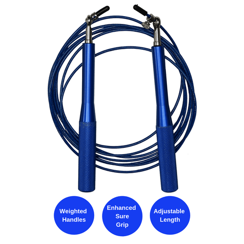 Weighted Jump Rope with Adjustable Steel Wire Cable Jupiter Gear