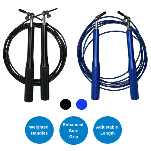 Weighted Jump Rope with Adjustable Steel Wire Cable Jupiter Gear
