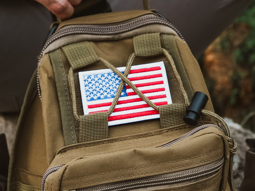 Tactical USA Flag Patch with Detachable Backing Jupiter Gear