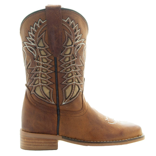 Soto Boots Kids' Tan Country Boots | Everyday Western Boots for Kids (K3007RU)