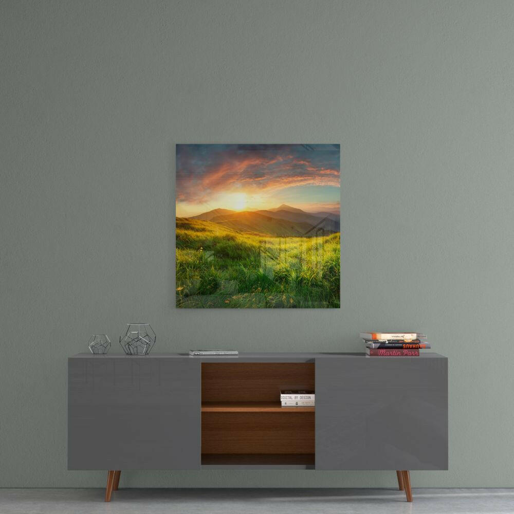 Insigneart USA Insigneart USA Mountain Landscape Glass Wall Art