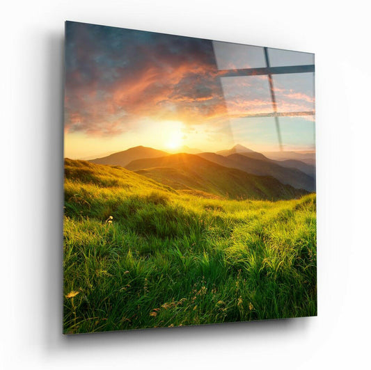 Insigneart USA Insigneart USA Mountain Landscape Glass Wall Art