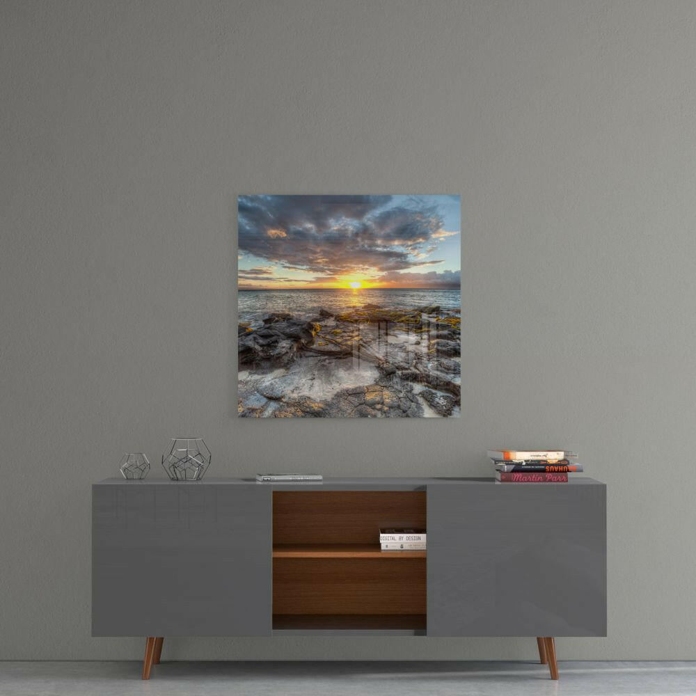 Insigneart USA Insigneart USA Sunset on the Beach Glass Wall Art