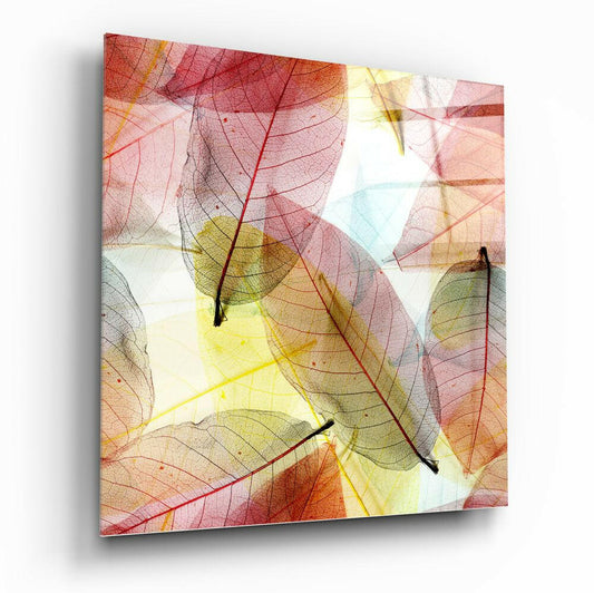Insigneart USA Insigneart USA Colorful Leaves Glass Wall Art