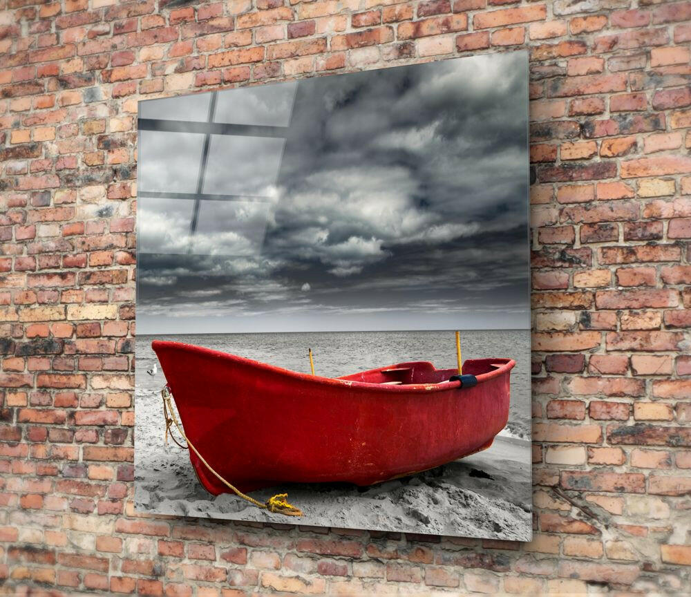 Insigneart USA Insigneart USA Red Kayak Glass Wall Art