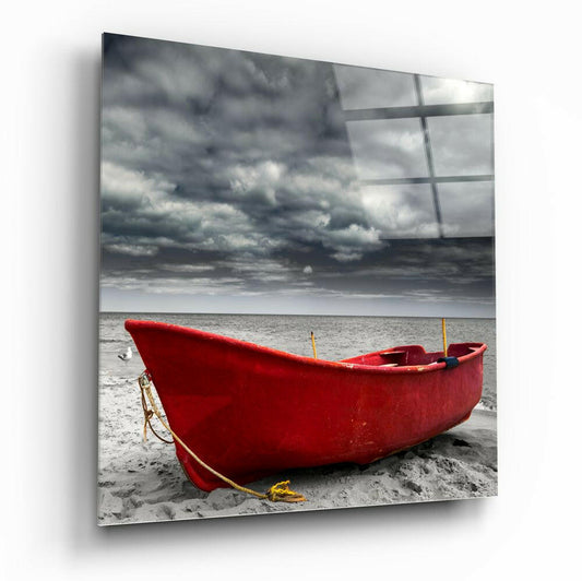 Insigneart USA Insigneart USA Red Kayak Glass Wall Art