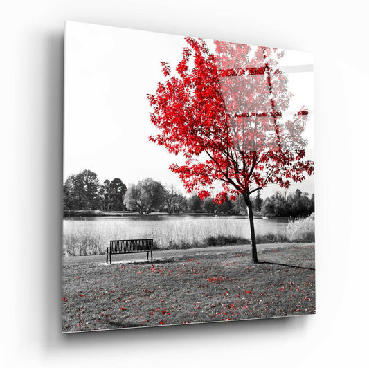 Insigneart USA Insigneart USA Red Tree Glass Wall Art