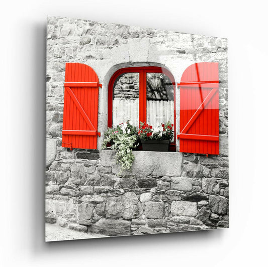 Insigneart USA Insigneart USA Red Window Glass Wall Art