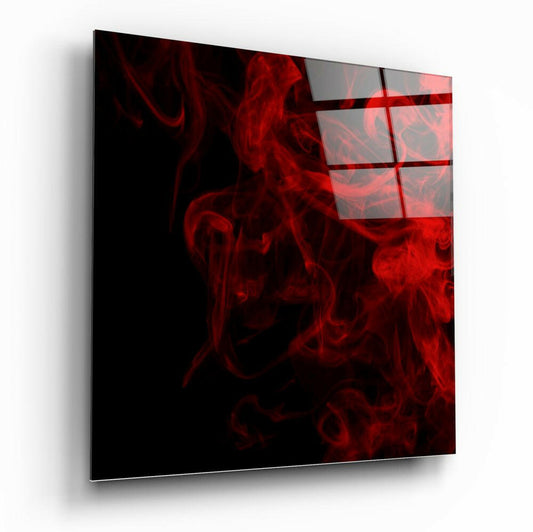 Insigneart USA Insigneart USA Red Smoke Glass Wall Art
