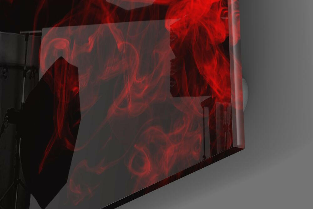 Insigneart USA Insigneart USA Red Smoke Glass Wall Art