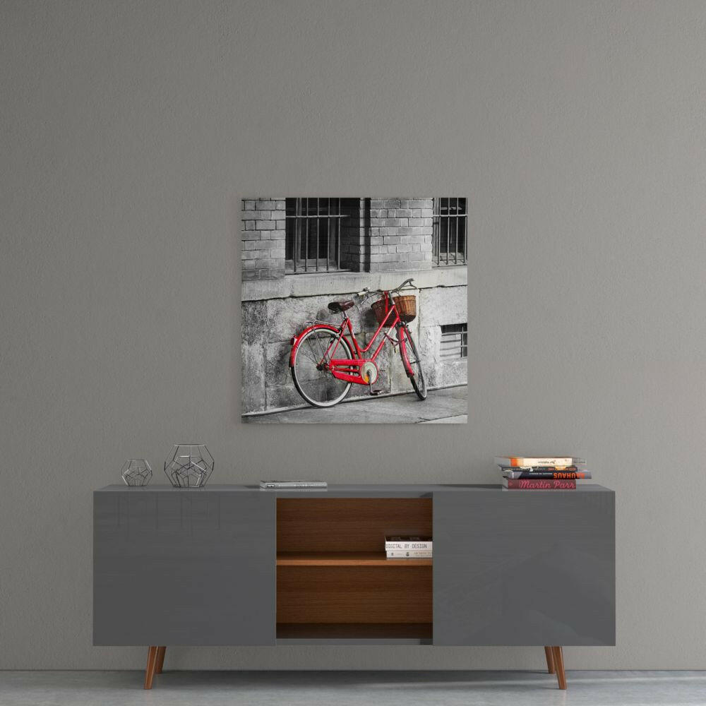 Insigneart USA Insigneart USA Red Bicycle Glass Wall Art