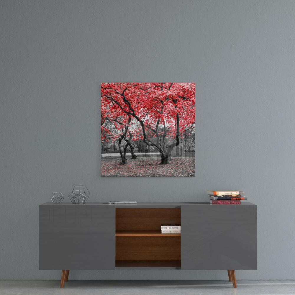 Insigneart USA Insigneart USA Red Tree Glass Wall Art
