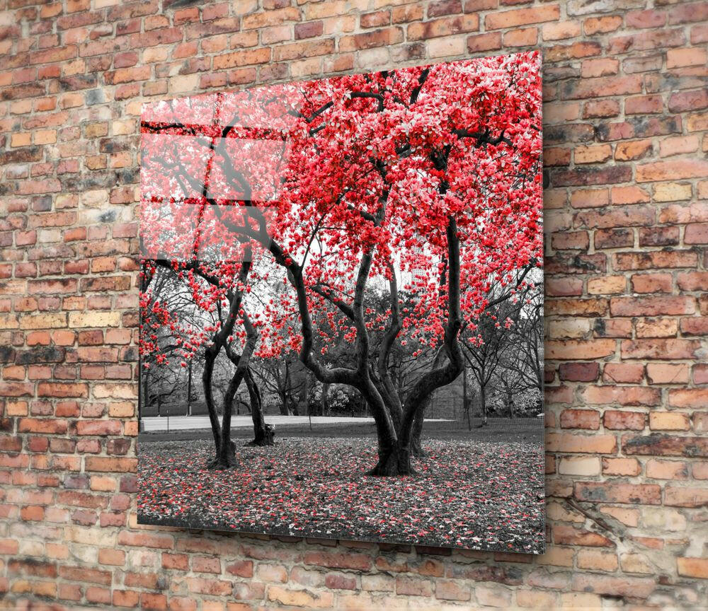 Insigneart USA Insigneart USA Red Tree Glass Wall Art