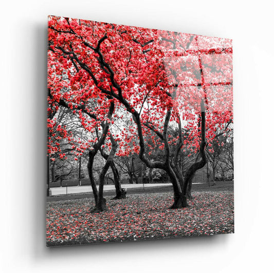 Insigneart USA Insigneart USA Red Tree Glass Wall Art