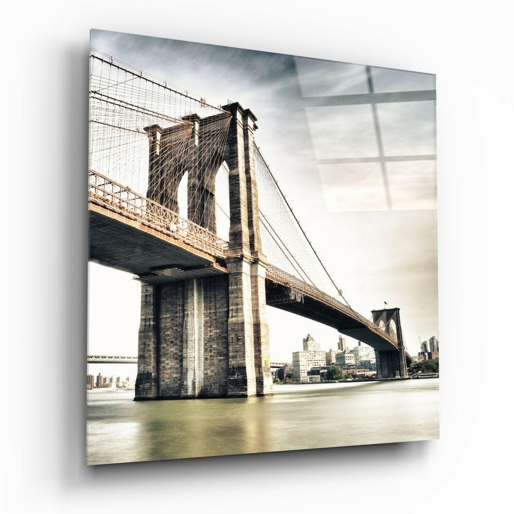 Insigneart USA Insigneart USA Brooklyn Bridge Glass Wall Art