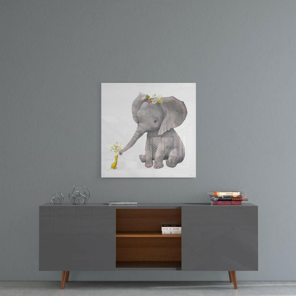 Insigneart USA Insigneart USA Elephant and Duck Glass Wall Art