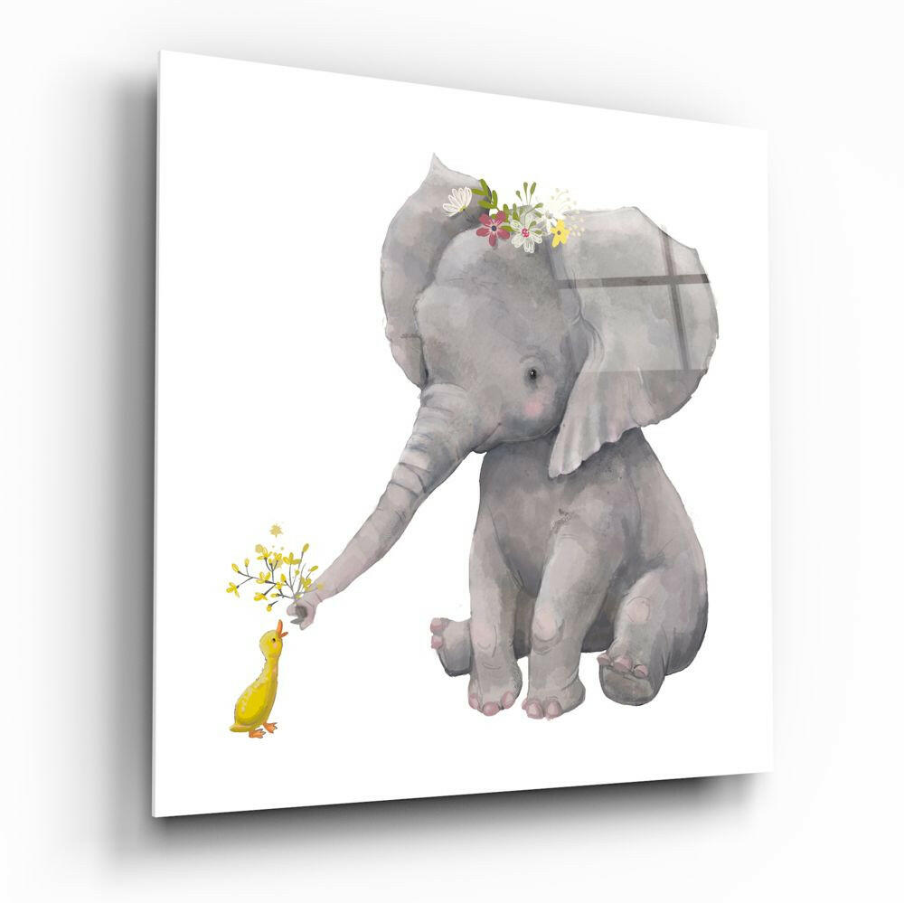 Insigneart USA Insigneart USA Elephant and Duck Glass Wall Art