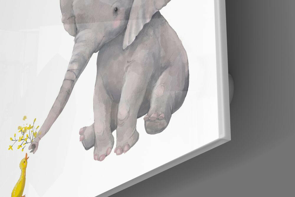 Insigneart USA Insigneart USA Elephant and Duck Glass Wall Art